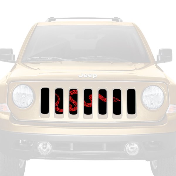 Dirty Acres® - 1-Pc Join or Die Style Red Perforated Main Grille