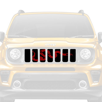 Dirty Acres® - 1-Pc Join or Die Style Red Perforated Main Grille