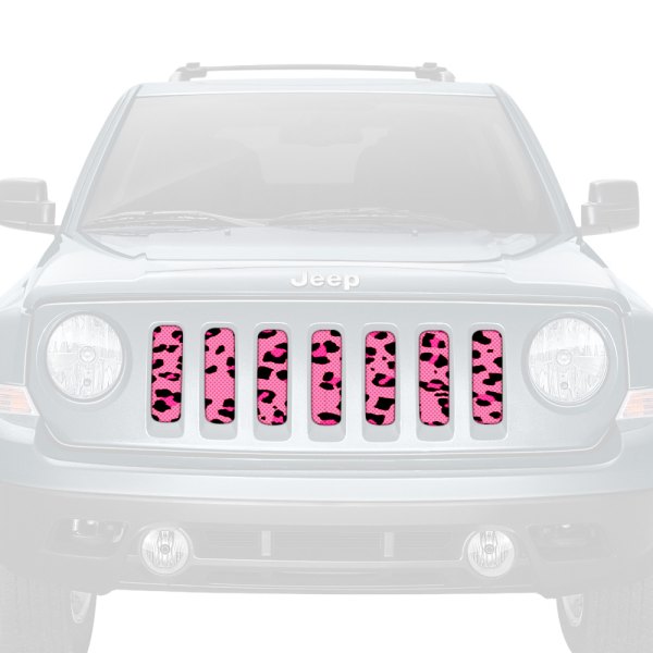 Dirty Acres® - 1-Pc Lady Leopard Print Style Pink Perforated Main Grille