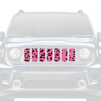 Dirty Acres® - 1-Pc Lady Leopard Print Style Pink Perforated Main Grille