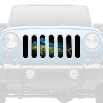Dirty Acres® - 1-Pc Artistic Mahi Mahi Fish Style Perforated Main Grille