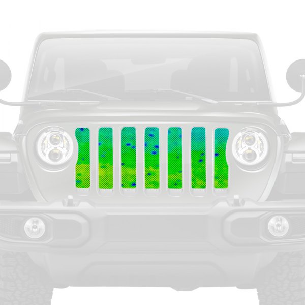 Dirty Acres® - 1-Pc Mahi Fish Skin Style Perforated Main Grille