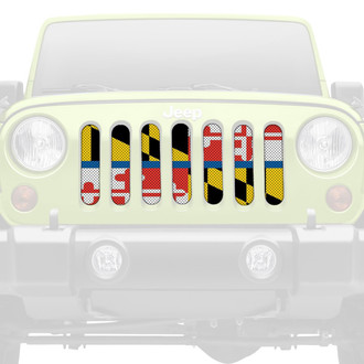 Dirty Acres® - 1-Pc Maryland Back the Blue Style Perforated Main Grille