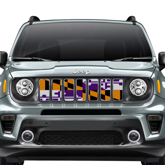 Dirty Acres® - 1-Pc Maryland Flag Style Purple/Orange Perforated Main Grille