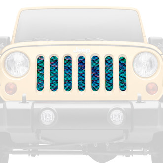 Dirty Acres® - 1-Pc Mermaid Scales Style Blue/Purple Perforated Main Grille