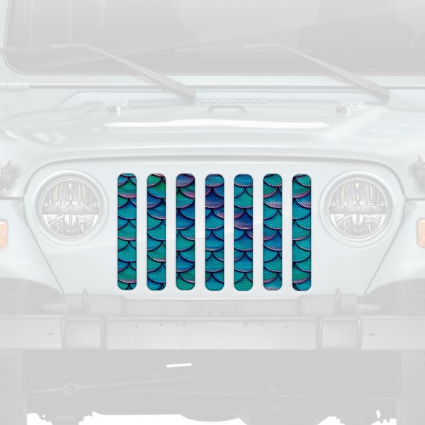 Dirty Acres® - 1-Pc Mermaid Scales Style Blue/Purple Perforated Main Grille