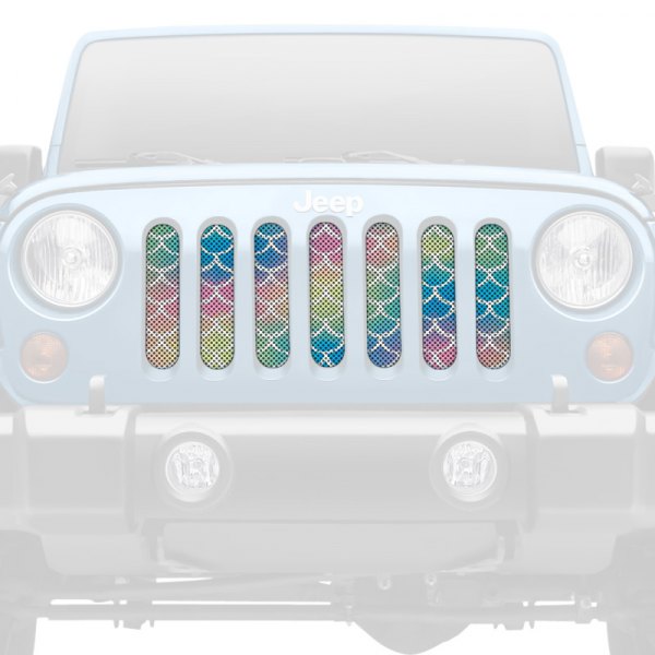 Dirty Acres® - 1-Pc Mermaid Scales Style Pastel Perforated Main Grille