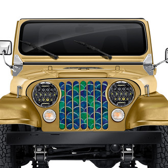 Dirty Acres® - 1-Pc Mermaid Scales Style Peach Perforated Main Grille