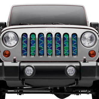 Dirty Acres® - 1-Pc Mermaid Scales Style Peach Perforated Main Grille