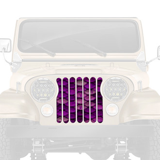 Dirty Acres® - 1-Pc Mermaid Scales Style Purple Perforated Main Grille