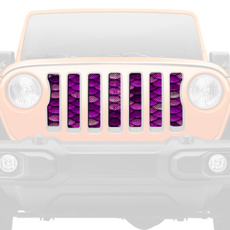 Dirty Acres® - 1-Pc Mermaid Scales Style Purple Perforated Main Grille