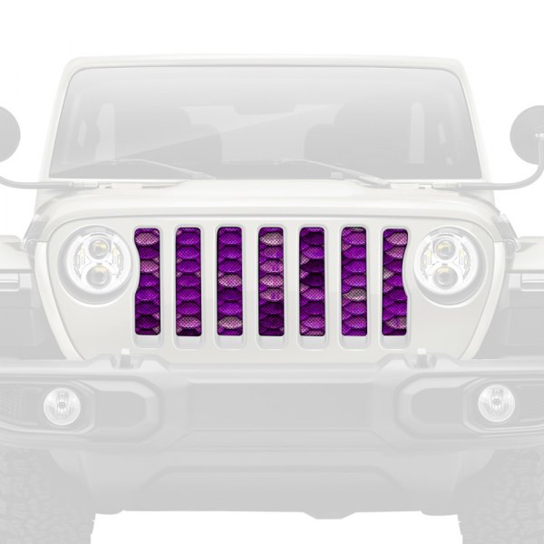 Dirty Acres® - 1-Pc Mermaid Scales Style Purple Perforated Main Grille