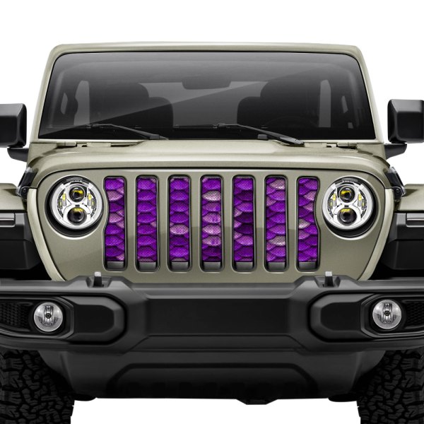 Dirty Acres® - 1-Pc Mermaid Scales Style Purple Perforated Main Grille