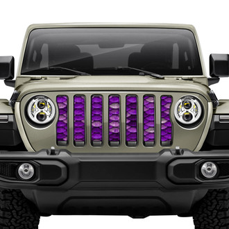 Dirty Acres® - 1-Pc Mermaid Scales Style Purple Perforated Main Grille