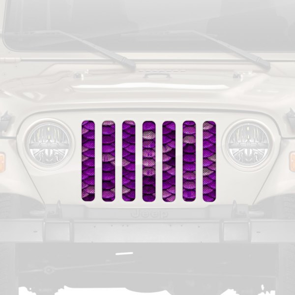Dirty Acres® - 1-Pc Mermaid Scales Style Purple Perforated Main Grille