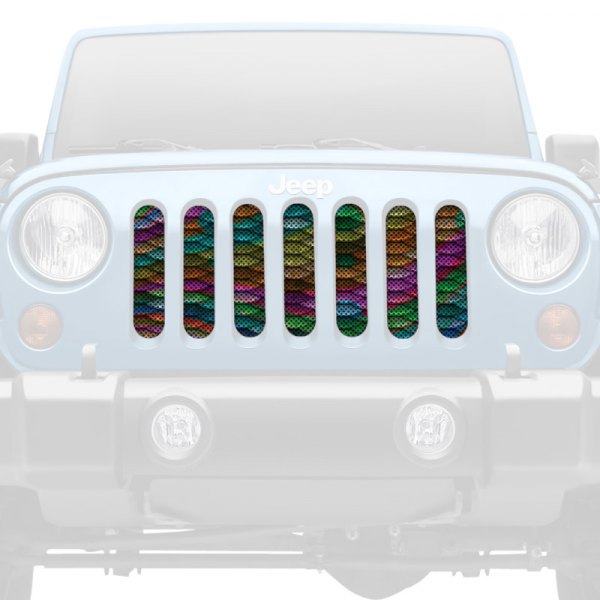 Dirty Acres® - 1-Pc Mermaid Scales Style Multicolor Perforated Main Grille