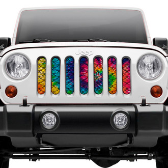 Dirty Acres® - 1-Pc Mermaid Scales Style Multicolor Perforated Main Grille