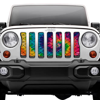 Dirty Acres® - 1-Pc Mermaid Scales Style Multicolor Perforated Main Grille