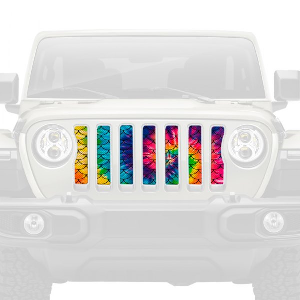 Dirty Acres® - 1-Pc Mermaid Scales Style Multicolor Perforated Main Grille