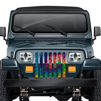 Dirty Acres® - 1-Pc Mermaid Scales Style Multicolor Perforated Main Grille