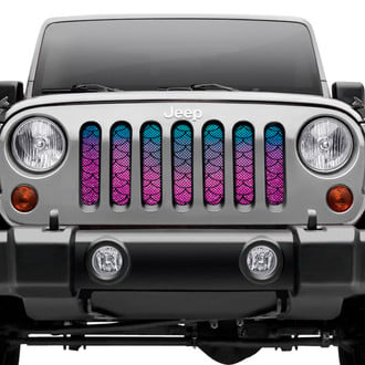 Dirty Acres® - 1-Pc Mermaid Scales Style Teal/Purple Perforated Main Grille