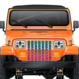 Dirty Acres® - 1-Pc Mermaid Scales Style Teal/Purple Perforated Main Grille