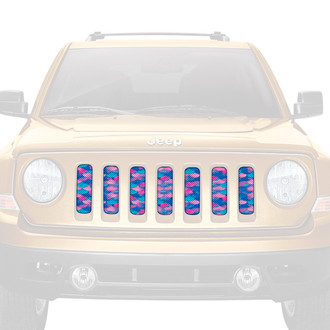 Dirty Acres® - 1-Pc Mermaid Scales Style Violet/Teal Perforated Main Grille