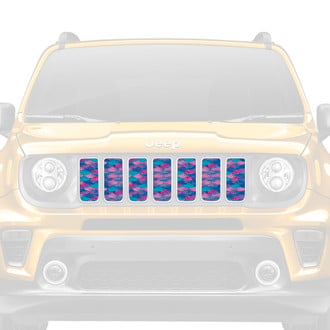 Dirty Acres® - 1-Pc Mermaid Scales Style Violet/Teal Perforated Main Grille