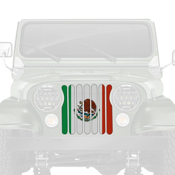 Dirty Acres® - 1-Pc Mexico Flag Style Perforated Main Grille