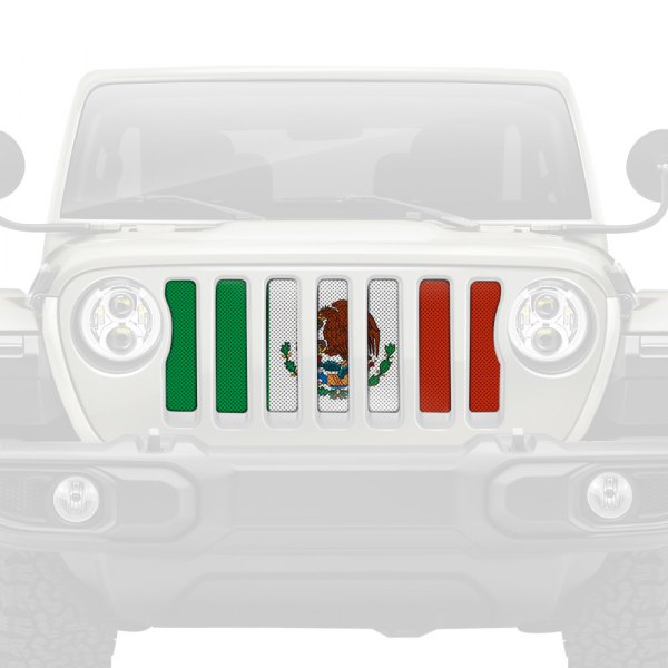 Dirty Acres® - 1-Pc Mexico Flag Style Perforated Main Grille