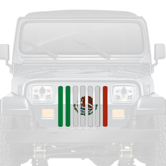 Dirty Acres® - 1-Pc Mexico Flag Style Perforated Main Grille