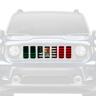 Dirty Acres® - 1-Pc Mexican American Flag Style Perforated Main Grille