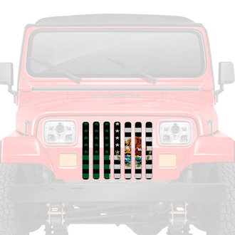 Dirty Acres® - 1-Pc Mexican American Flag Style Perforated Main Grille