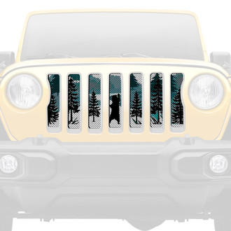 Dirty Acres® - 1-Pc Mountain Bear Style Black Perforated Main Grille