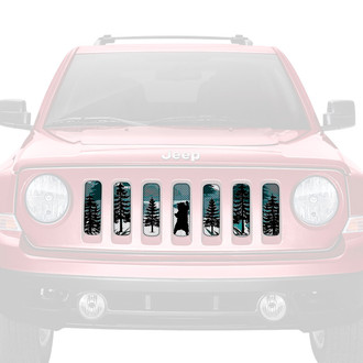 Dirty Acres® - 1-Pc Mountain Bear Style Black Perforated Main Grille
