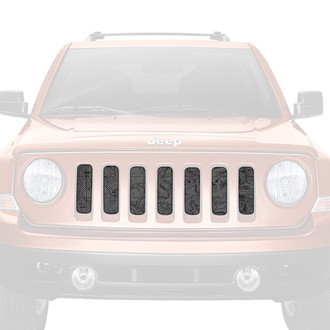 Dirty Acres® - 1-Pc Moab Topography Map Canyon Lands Style Gray Perforated Main Grille