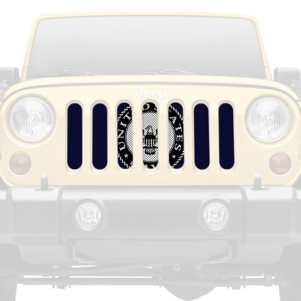 Dirty Acres® - 1-Pc US Navy Flag Style Perforated Main Grille