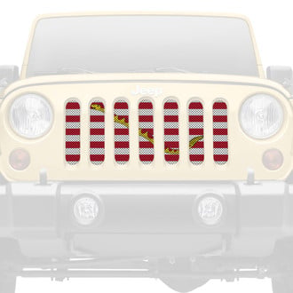 Dirty Acres® - 1-Pc Navy Jack Flag Style Perforated Main Grille