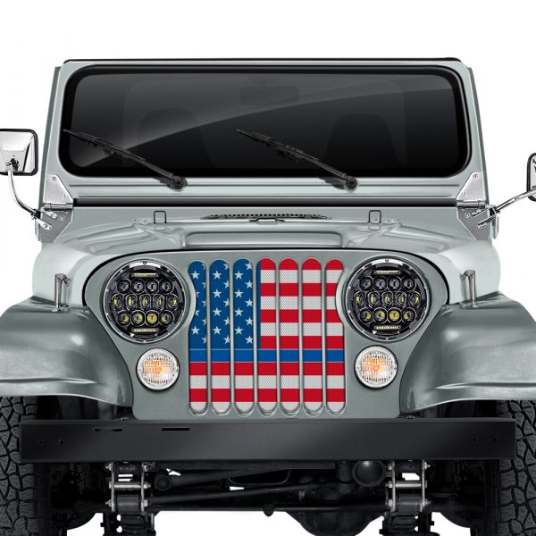 Dirty Acres® - 1-Pc Old Glory Style Perforated Main Grille