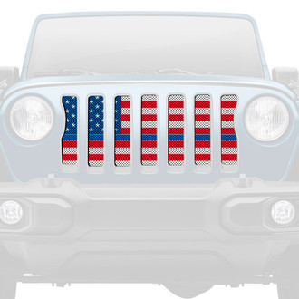 Dirty Acres® - 1-Pc Old Glory Style Perforated Main Grille