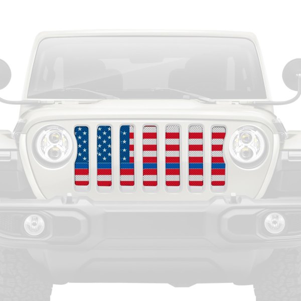 Dirty Acres® - 1-Pc Old Glory Style Perforated Main Grille