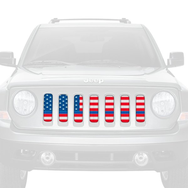 Dirty Acres® - 1-Pc Old Glory Style Perforated Main Grille