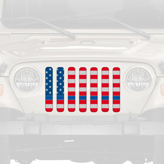 Dirty Acres® - 1-Pc Old Glory Style Perforated Main Grille