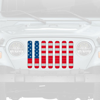 Dirty Acres® - 1-Pc Old Glory Style Perforated Main Grille