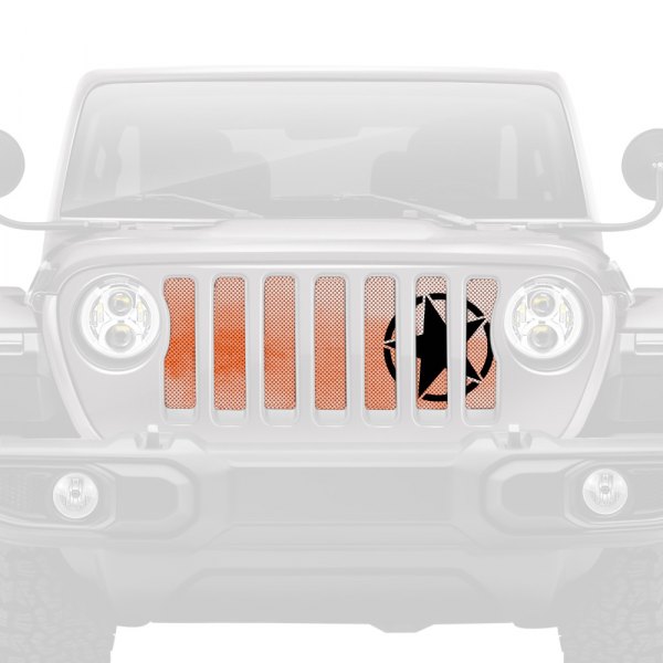 Dirty Acres® - 1-Pc Oscar Mike Style Orange Ombre Perforated Main Grille