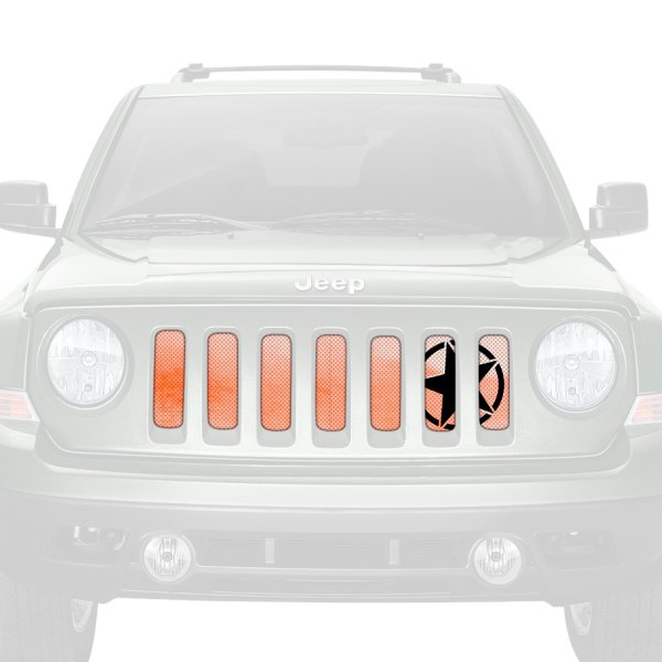 Dirty Acres® - 1-Pc Oscar Mike Style Orange Ombre Perforated Main Grille