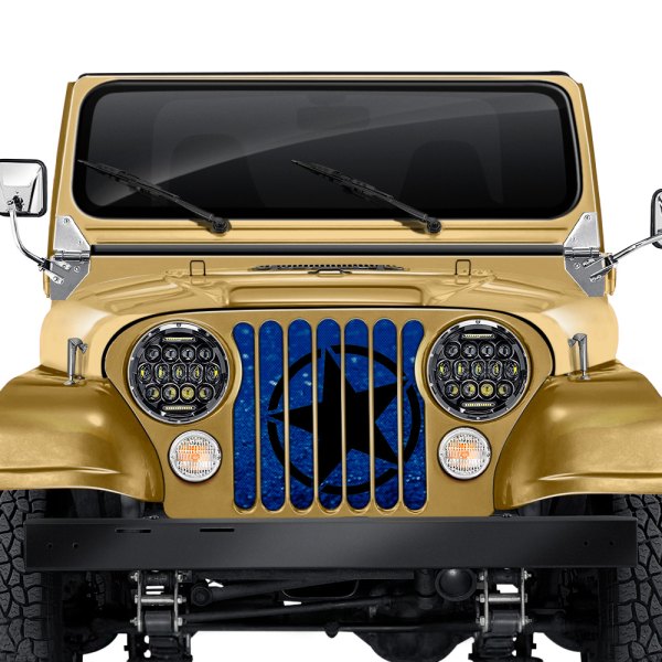 Dirty Acres® - 1-Pc Oscar Mike Style Royal Blue Perforated Main Grille