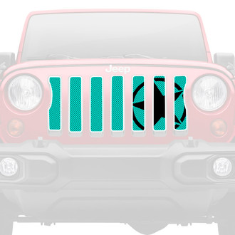 Dirty Acres® - 1-Pc Oscar Mike Style Teal Perforated Main Grille