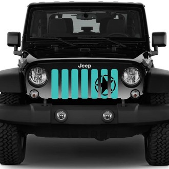 Dirty Acres® - 1-Pc Oscar Mike Style Teal Perforated Main Grille