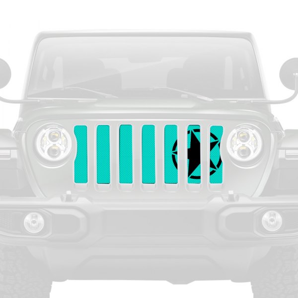 Dirty Acres® - 1-Pc Oscar Mike Style Teal Perforated Main Grille